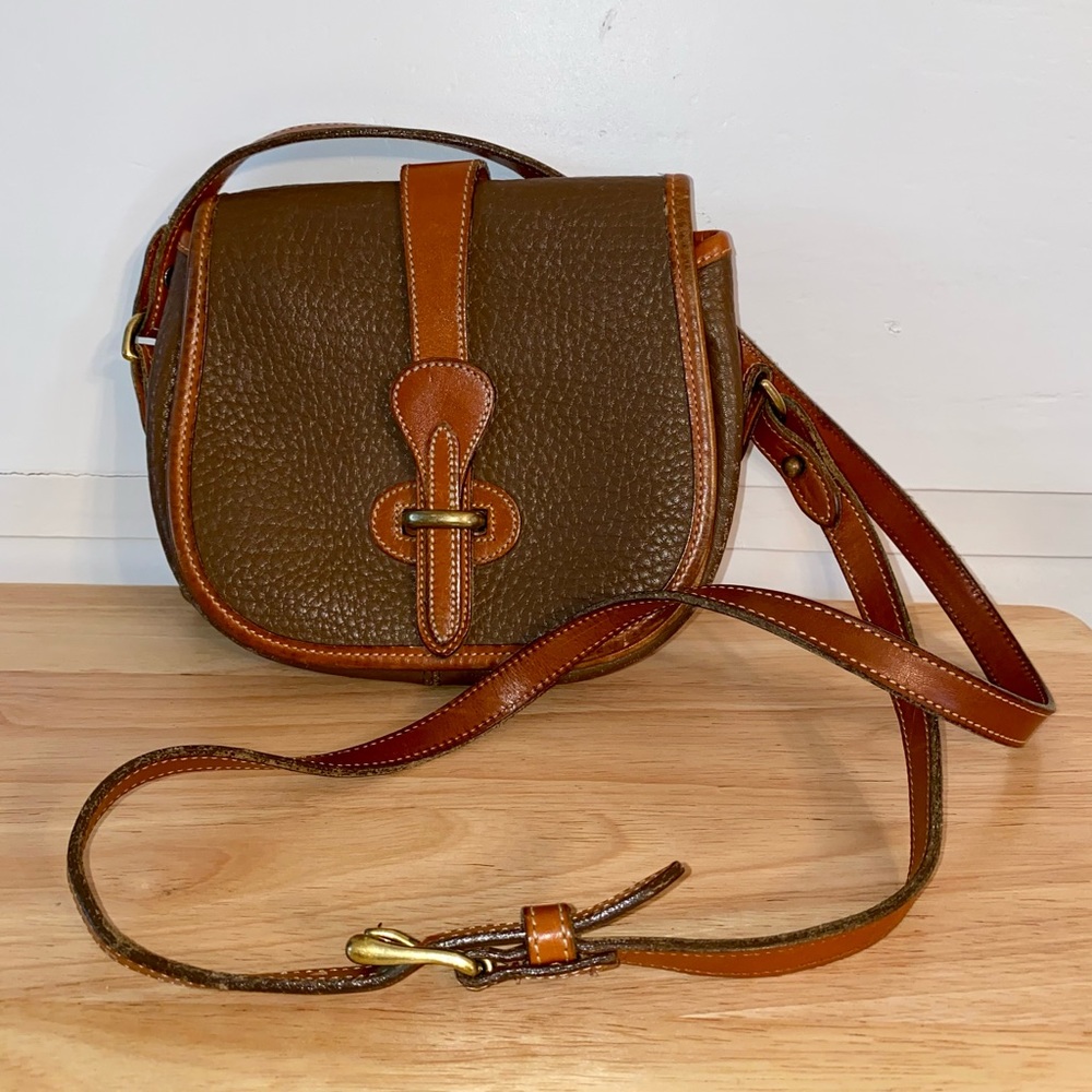 Vintage Dooney & Bourke Marble Tack Crossbody Bag